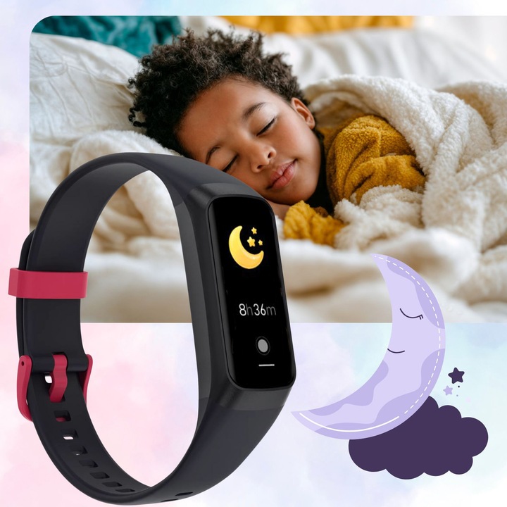 Zegarek dziecięcy SMARTWATCH AMOLED SMARTBAND FIT SMS KROKI PULS TERMOMETR