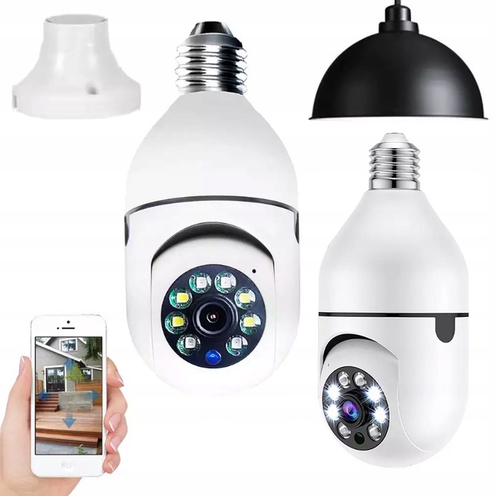 KAMERA ŻARÓWKA OBROTOWA IP WIFI W ŻARÓWCE 360
