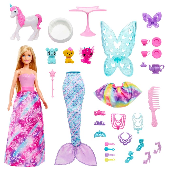 Mattel Barbie Dreamtopia KALENDARZ ADWENTOWY Lalka Kraina Fantazji HCM66