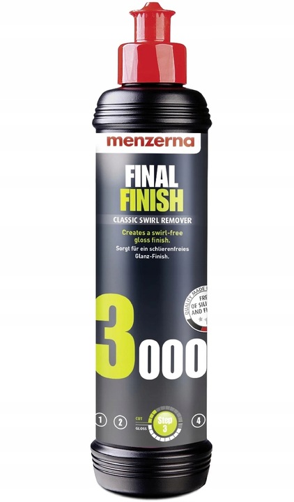 3x Pasta Polerska Menzerna Polerowanie Lakieru Polerka Auta Rys Gąbki 250ml