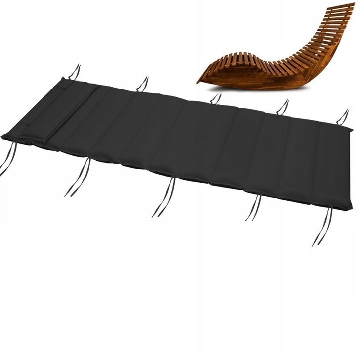 MATERAC PODUSZKA PODUCHA NA LEŻAK 182x61x7cm SZARY