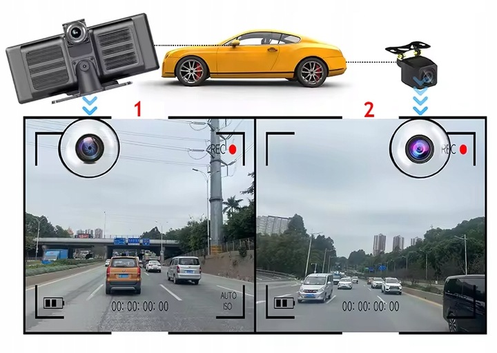 Stacja Ekran Monitor Nawigacja Rejestrator 4K Kamera Android Auto CarPlay