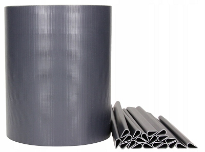 TAŚMA OGRODZENIOWA 190x35m PŁOT OGRODZENIE GRAFIT