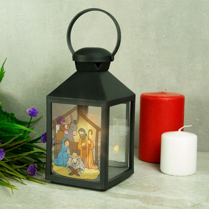 LAMPION ADWENTOWY LATARENKA ŚWIĄTECZNA NA RORATY DEKORACJA LED
