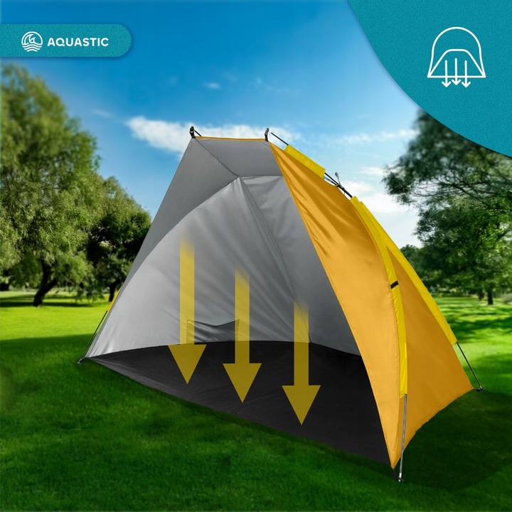 Namiot plażowy AQUASTIC Concielo pomarańczowy UPF50+ Ochrona przed słońcem