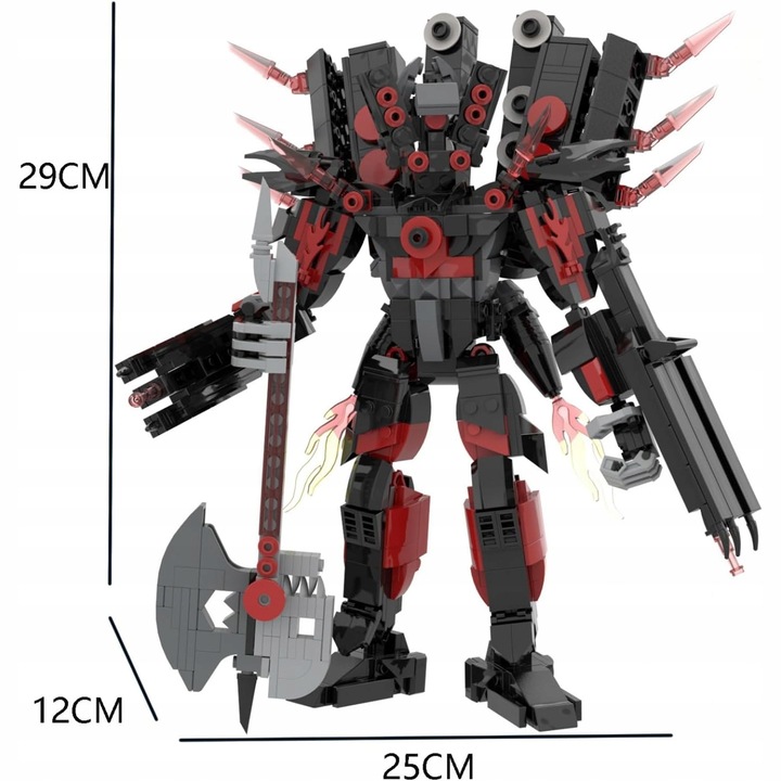 SKIBI TOILET TOY BRICKS SERIES KLOCKI BUDOWLANE, TOILET MAN SPEAKER MAN