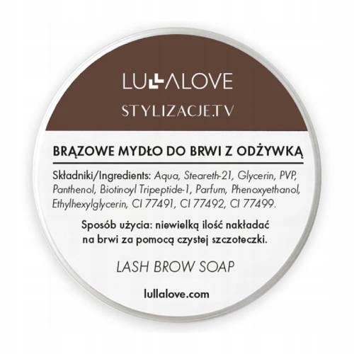 LULLALOVE Brązowe mydło do stylizacji brwi x Stylizacje, odżywka 30ml