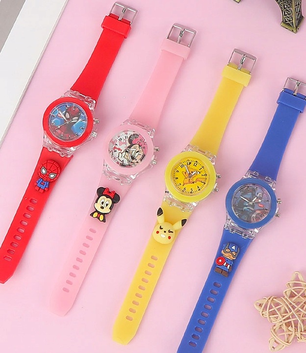 zegarek dziecięcy wskazówkowy LED dla dzieci POKEMONY świecący PIKACHU