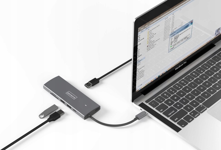 HUB USB-C Przejściówka ADAPTER 9w1 HDMI Gigabit Ethernet Macbook Pro Air M3