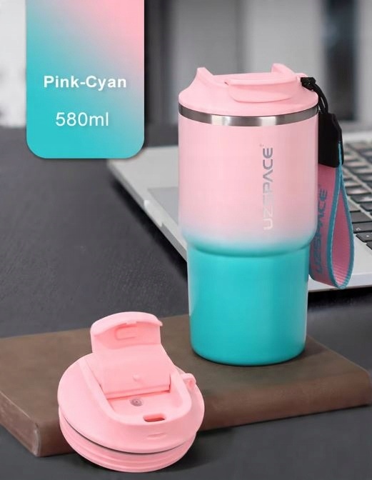 Kubek termiczny na kawę herbatę do samochodu szczelny wygodny 580 ml Termos