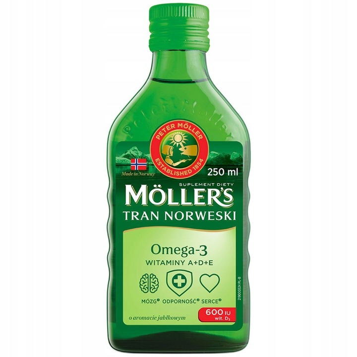 Tran Norweski Jabłkowy 250 ml Moller's