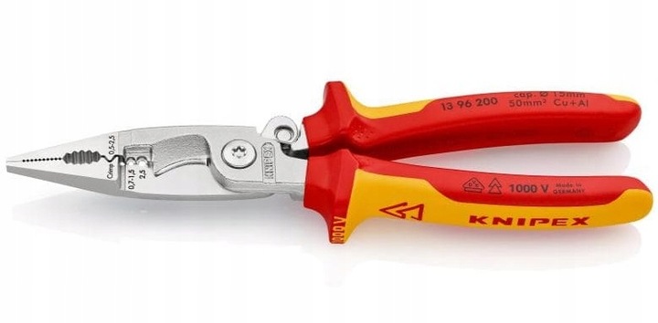 SZCZYPCE 6W1 ŚCIĄGACZ DO ELEKTROIZOLACJI KABLI 1000V VDE 13 96 200 KNIPEX