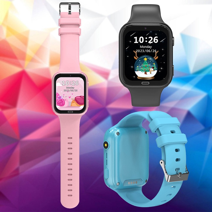 SMARTWATCH ENTER MINIS PLUS DLA DZIECI APARAT ROZMOWY SIM GPS SOS - RÓŻOWY