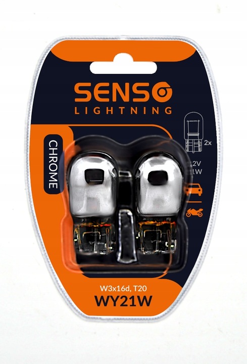 2x ŻARÓWKA SENSO WY21W W21W POMARAŃCZ CHROMOWANA