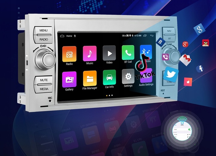 RADIO SAMOCHODOWE do FORD KUGA S-MAX C-MAX MONDEO USB GPS WIFI BT ANDROID