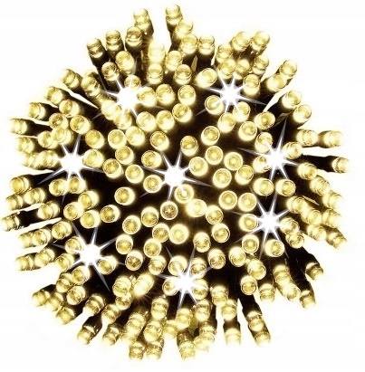 LAMPKI CHOINKOWE 500 LED ZEW/WEW BIAŁE CIEPŁE + FLASH