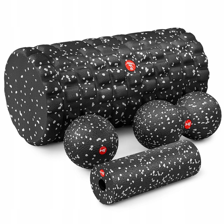 Wałek do masażu zestaw piłka duoball EVA twardy do rozciągania ćwiczeń