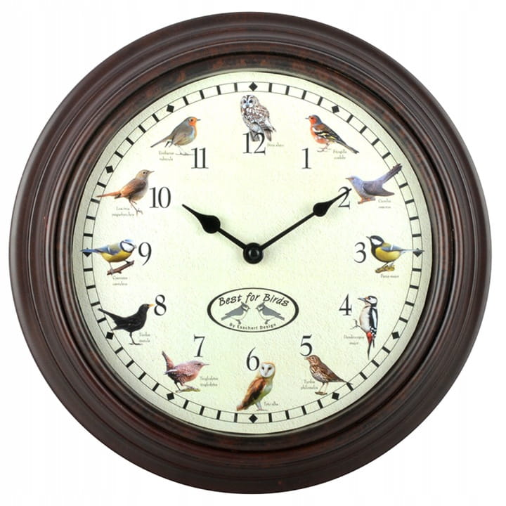 Zegar Ścienny z Dźwiekami Odgłosami Ptaków z Kurantami Spiewający Ozdobny