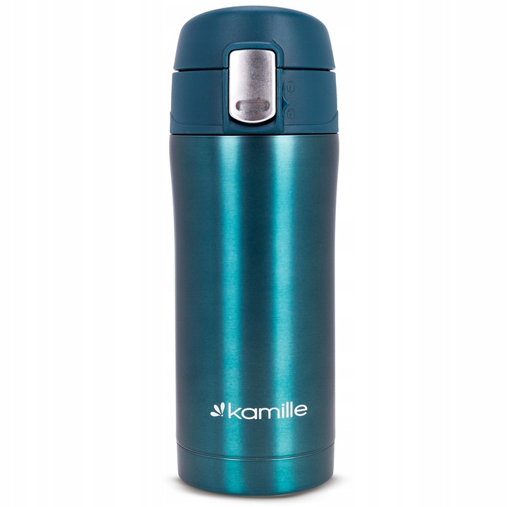 KUBEK TERMICZNY TERMOS STALOWY 100% SZCZELNY pojemny bidon KAMILLE 320 ml