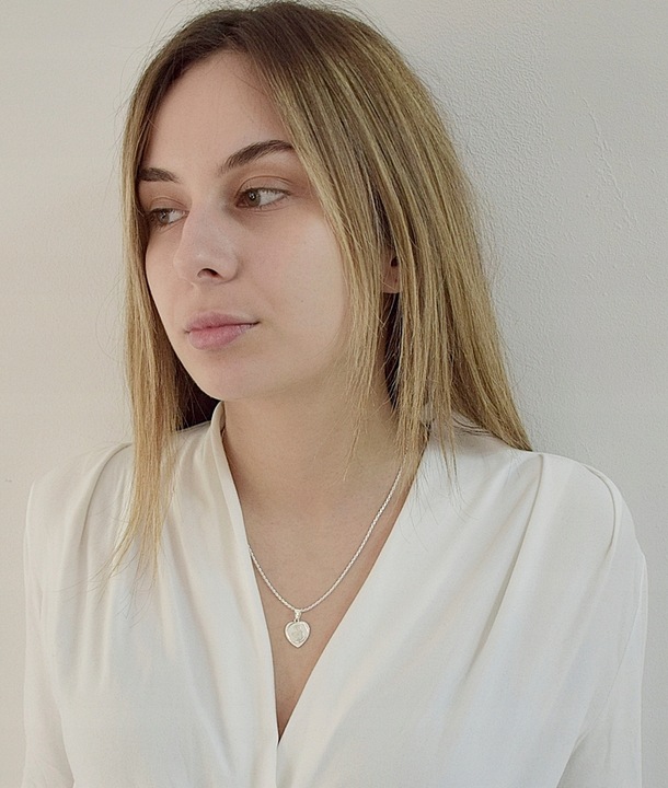 Łańcuszek Srebrny Damski Corda z Medalikiem Serduszko pr 925 Grawer Gratis