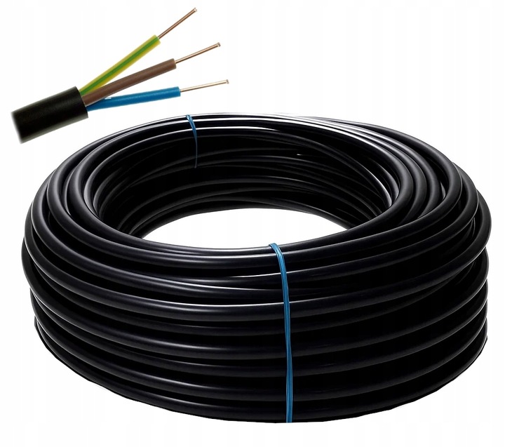 PRZEWÓD ZIEMNY YKY 3x1,5 MIEDZIANY 25 METRÓW KABEL