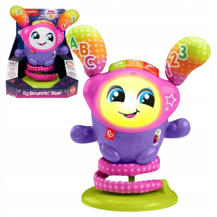 FISHER PRICE TANECZNA DJ-KA INTERAKTYWNA EDUKACYJNA ZABAWKA MUZYCZNA 9m+