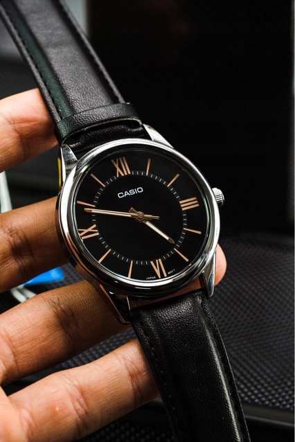 ZEGAREK MĘSKI CASIO MTP-V005 skórzany +BOX +GRAWER