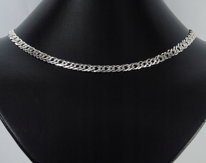 Srebrny Łańcuszek Rombo 55cm 6,2mm