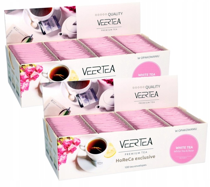 Herbata biała Veertea White & Rose 100x2g