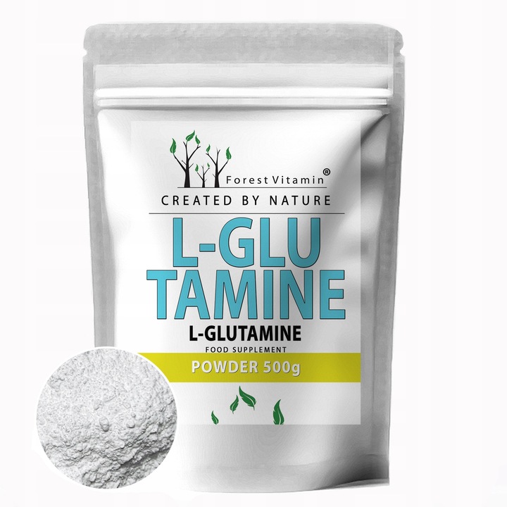 L-GLUTAMINA 500g L-GLUTAMINE 100% CZYSTE AMINOKWASY + BADANIA LABORATORYJNE