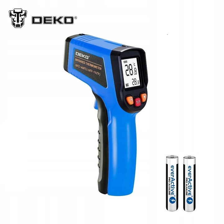 PIROMETR TERMOMETR LASEROWY BEZDOTYKOWY -50 +600C PRECYZYJNY POMIAR DEKO