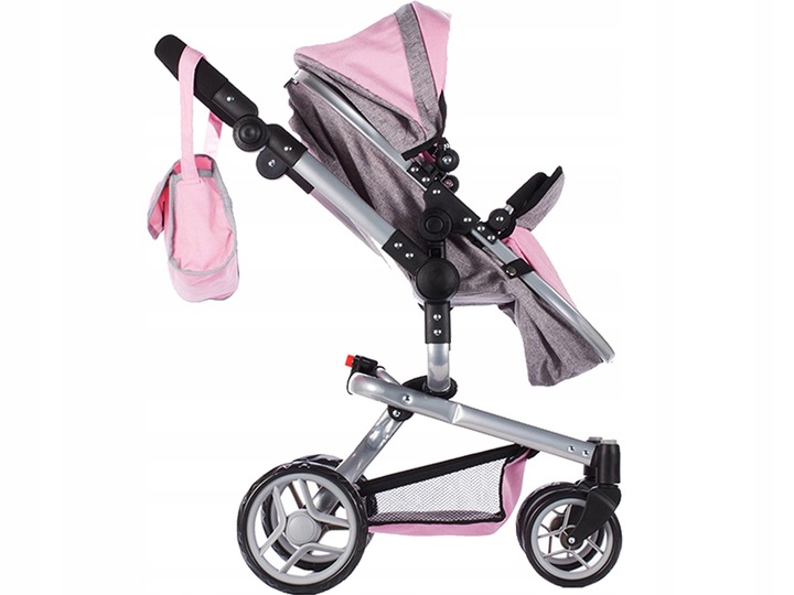 WÓZEK dla Lalek 2w1 Głęboki SPACERÓWKA GONDOLA Składany Princess + TORBA