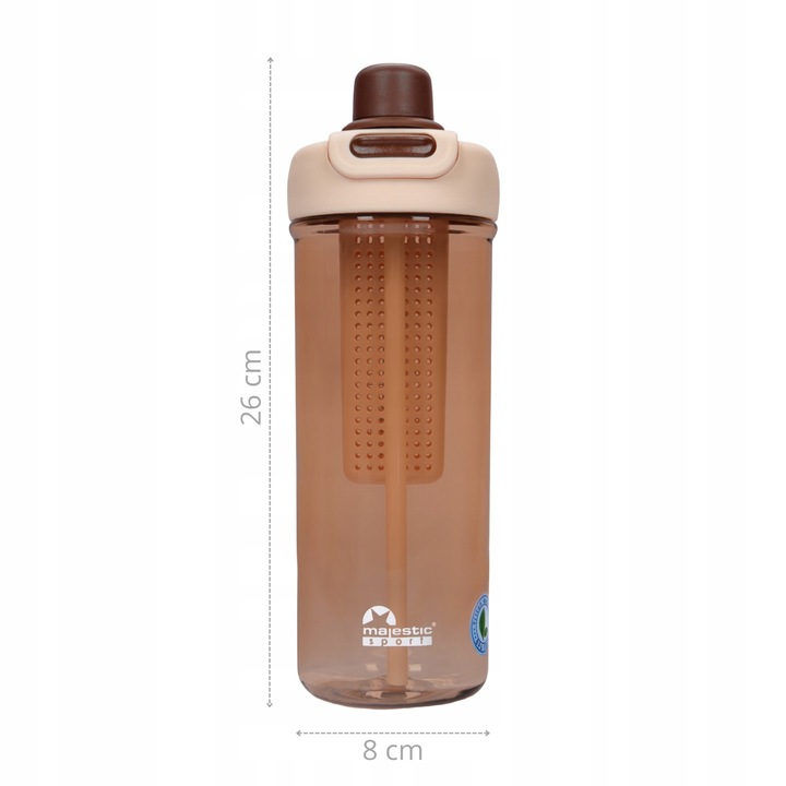 Butelka na wodę z sitkiem słomką bidon BPA free Majestic Sport 950 ml