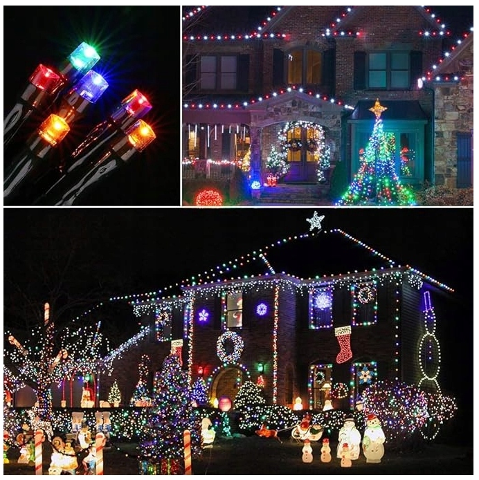 Lampki Światełka Choinkowe 500 LED MULTI KOLOR ZEWNĘTRZNE WEWNĘTRZNE MOCNE