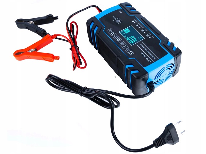 Prostownik Automatyczny Samochodowy Z Funkjcą Naprawy Akumulatora 12 24V