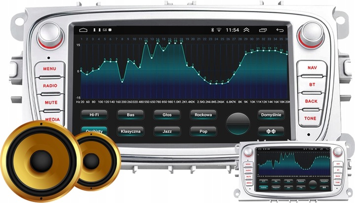RADIO NAWIGACJA ANDROID FORD KUGA S-MAX GALAXY MONDEO FOCUS C-MAX BLUETOOTH