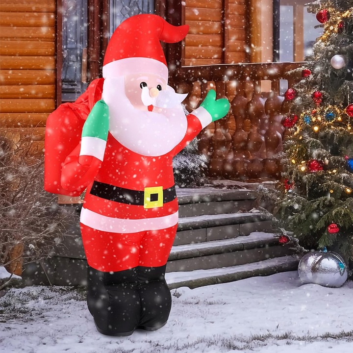 ŚWIĄTECZNY NADMUCHIWANY MIKOŁAJ 110CM Z MUZYKĄ I PILOTEM 2.4GHZ