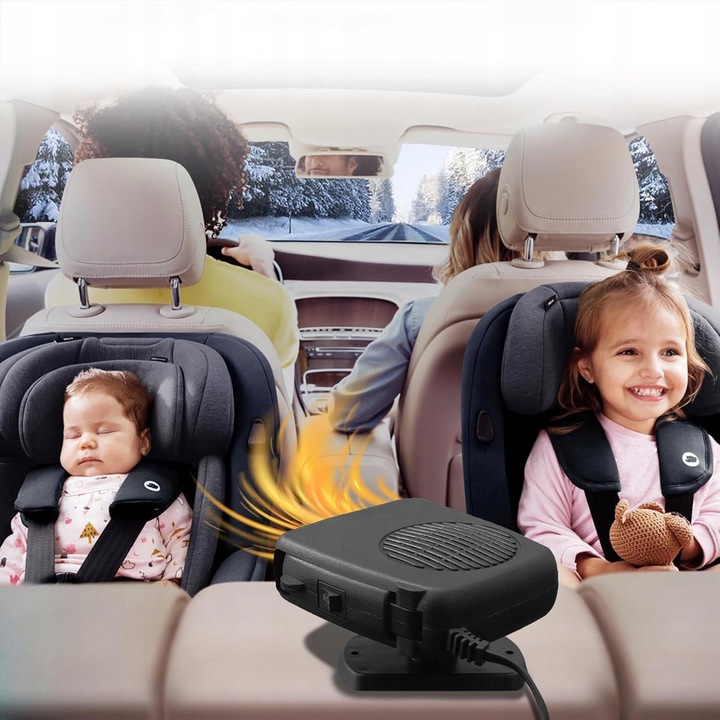 ODMRAŻACZ SZYBY 12V, 150W WENTYLATOR SAMOCHODOWY, PODGRZEWACZ SAMOCHODOWY