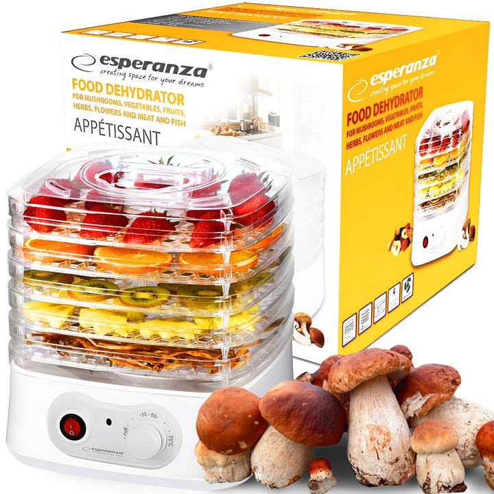 SUSZARKA DO GRZYBÓW OWOCÓW WARZYW ZIÓŁ MOCNA 250W ESPERANZA EKD004