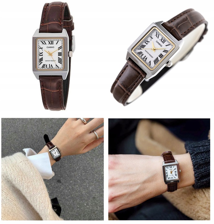 ZEGAREK DAMSKI CASIO LTP-V007L skórzany +BOX +GRAWER