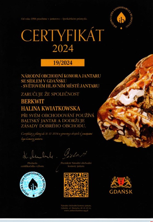 NASZYJNIK NA ZĄBKOWANIE BURSZTYN BAROK