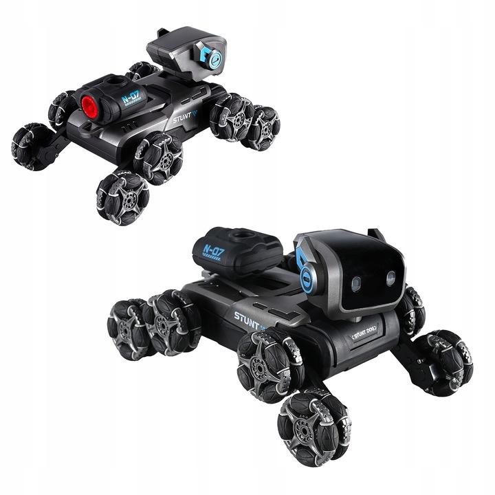 Zdalnie Sterowany Pies Robot 8 Kół Gesty Muzyka Para Wodna Obrót 360 LED