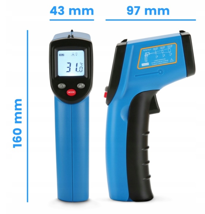 PIROMETR BENETECH -50 +400°C REGULACJA EMISYJNOŚCI