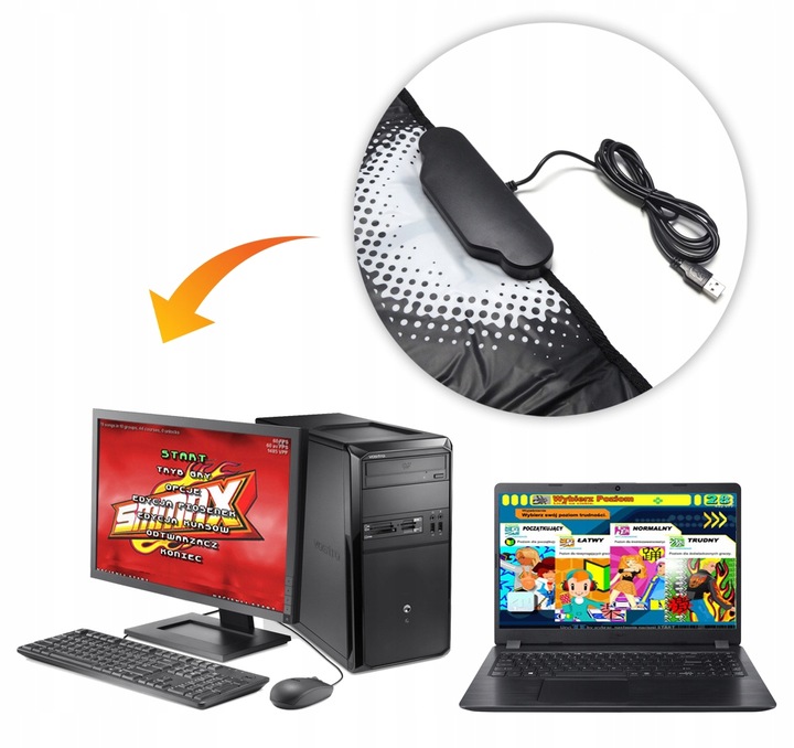 MATA TANECZNA DO TAŃCZENIA TAŃCA 2w1 USB + TV + GRA @