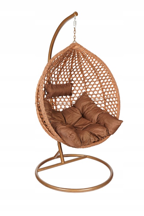FOTEL WISZĄCY KOKON HUŚTAWKA BRĄZOWY TROPIKAL