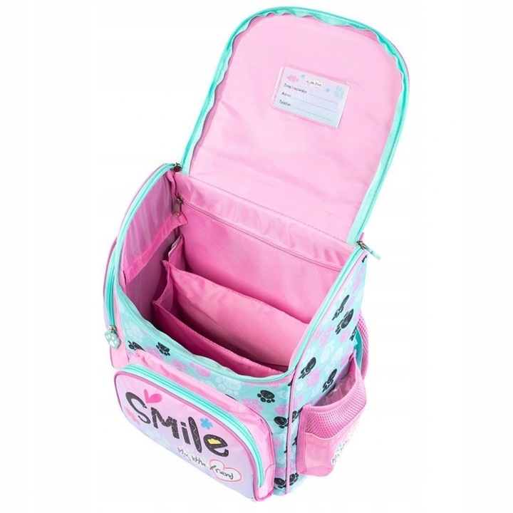 Tornister szkolny + fartuszek + kredki My Little Friends Cat kotek pastel