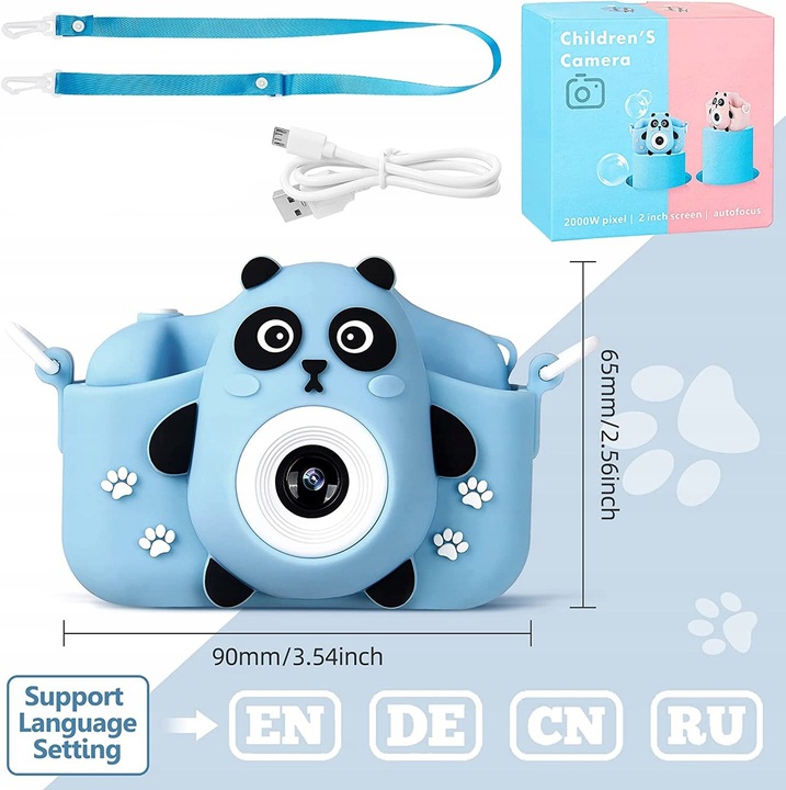 Dziecka Fotograficzny NIEBIESKI APARAT CYFROWY DLA DZIECI KAMERA GRY