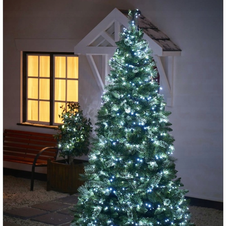 Lampki ŚWIATEŁKA na choinkę 500 LED STAŁE + FLASH