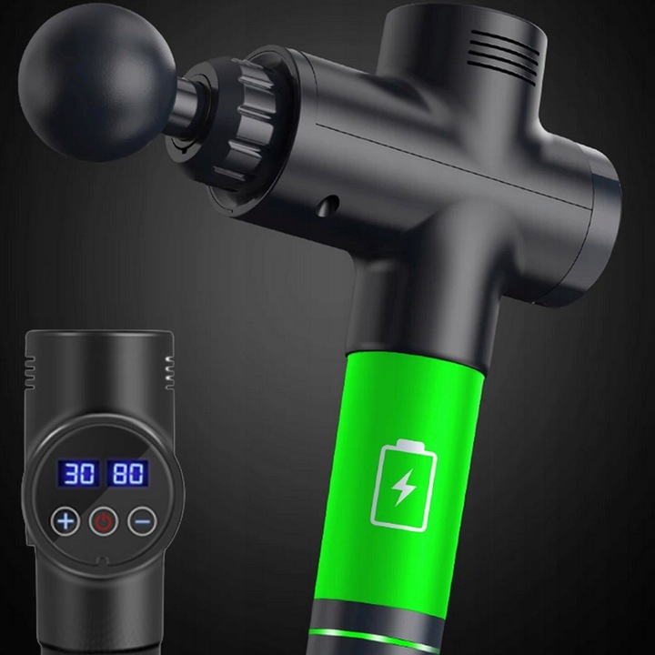 PISTOLET DO MASAŻU MASAŻER DO PLECÓW MIĘŚNI CIAŁA Z WYŚWIETLACZEM LCD