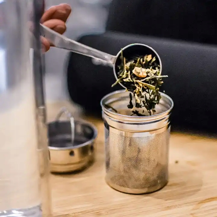 BUTELKA SZKLANA TERMICZNA Z ZAPARZACZEM FILTREM BIDON NA WODĘ KAMILLE